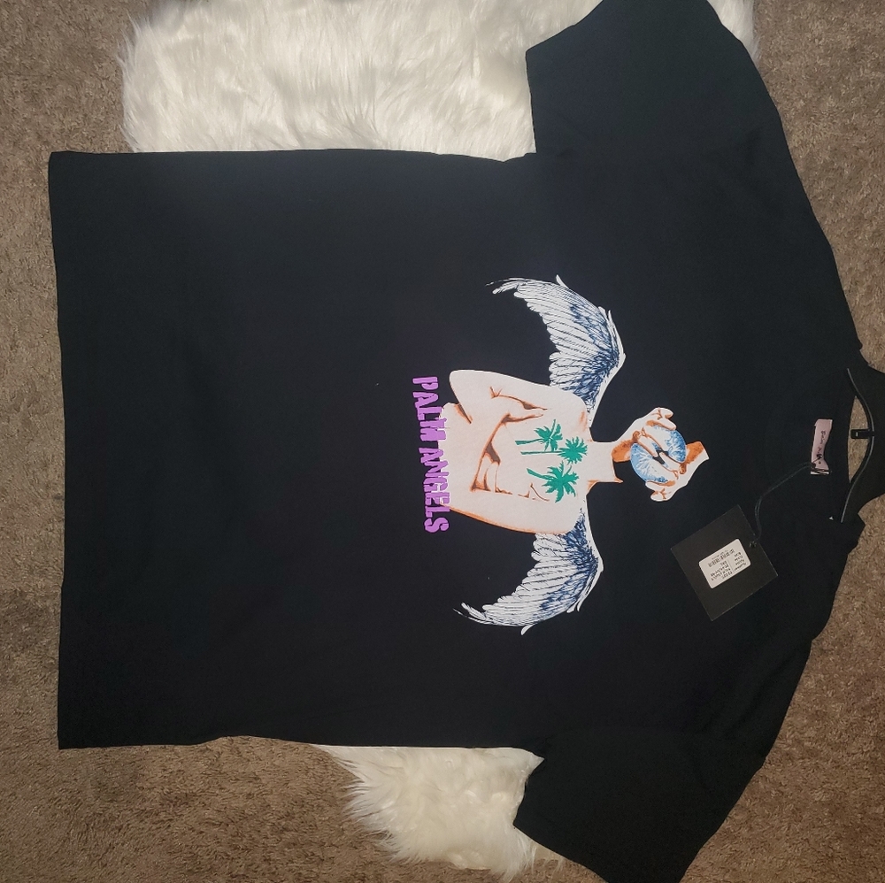 PALM ANGELS BLACK T-SHIRT